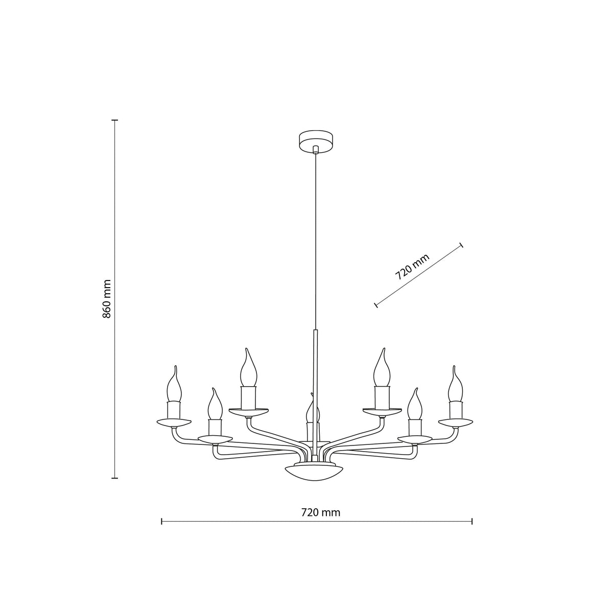 Suspension bougie vintage LIMAL