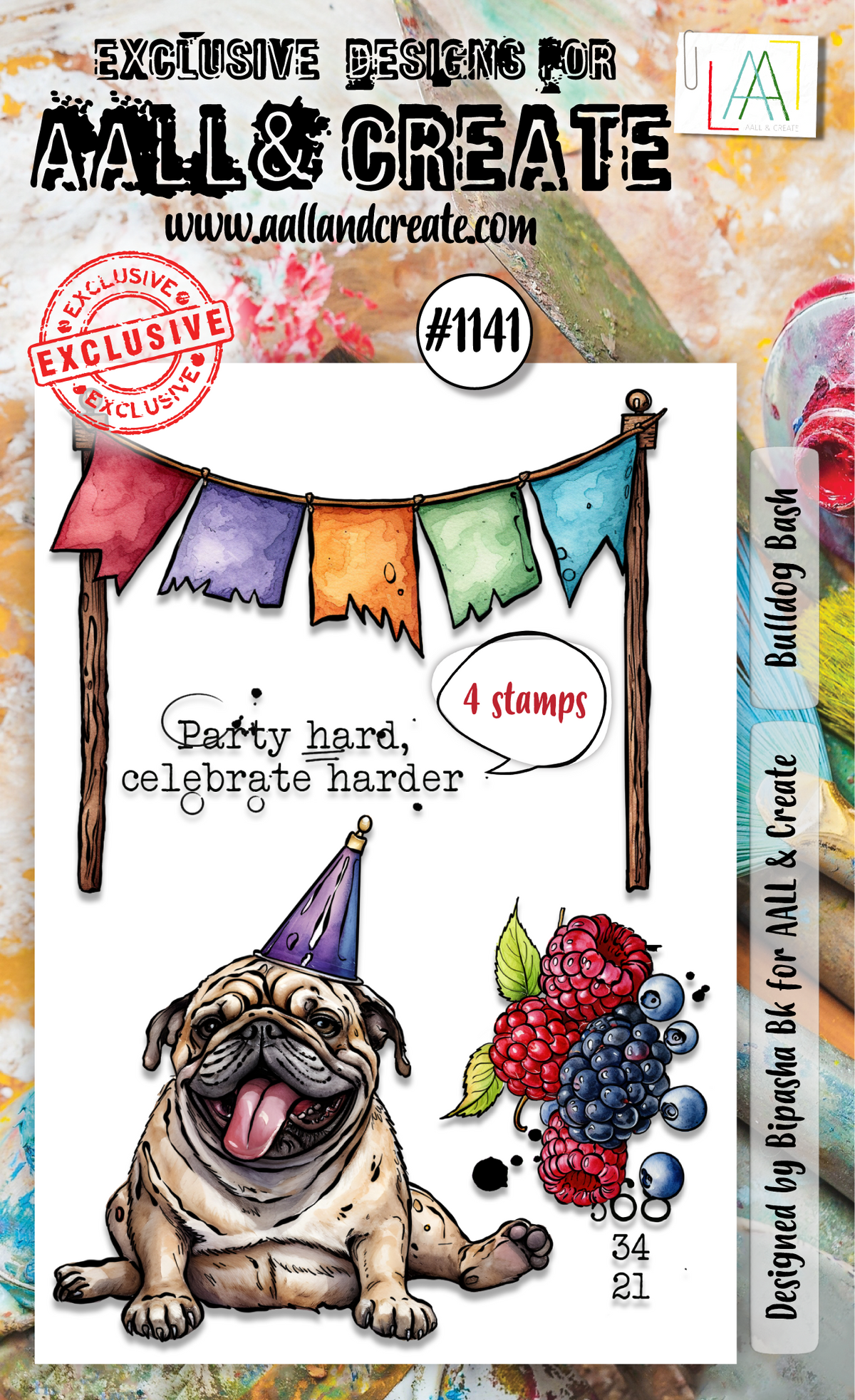 AALL & Create - Set de tampons A6 - Bulldog Bash