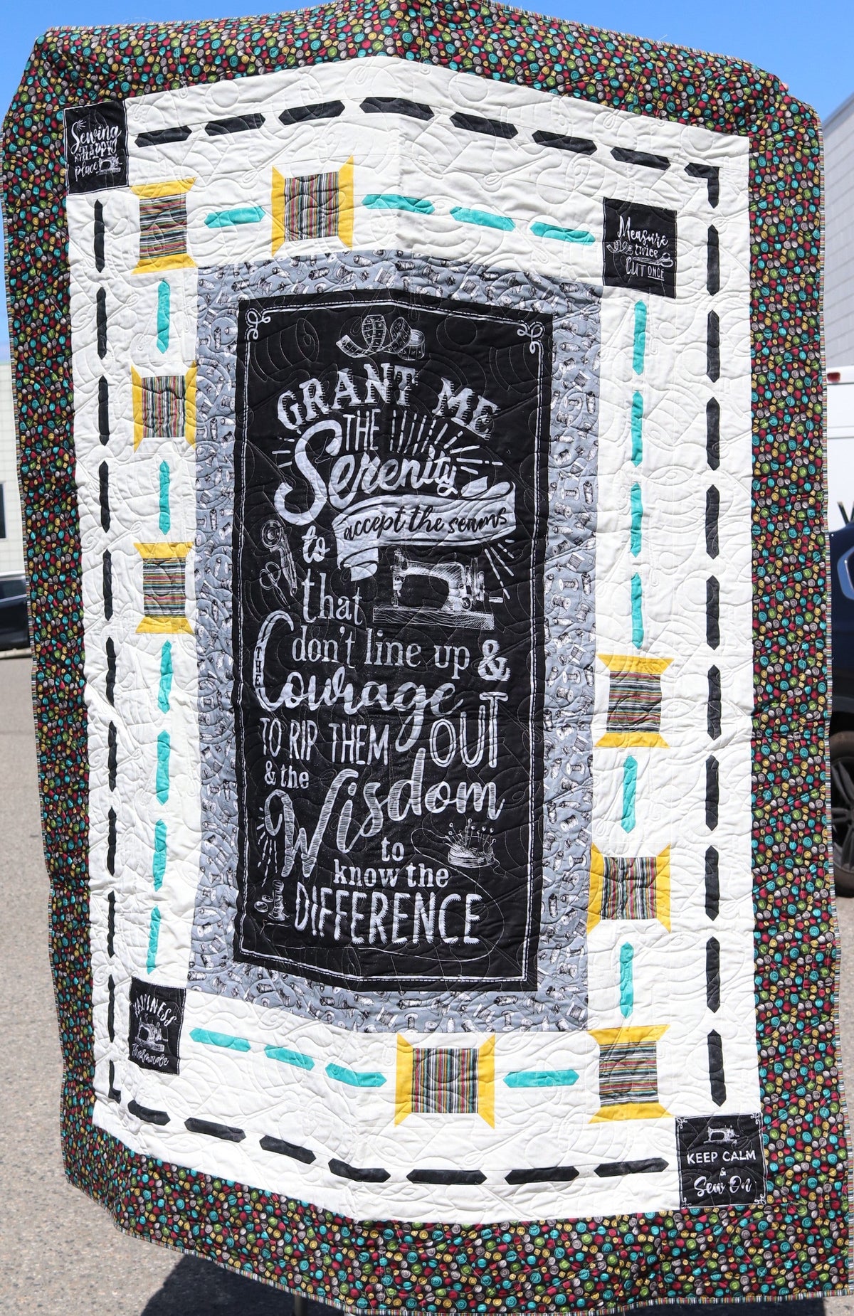 Store Sample- Twin Quilt- Sewing Serenity Prayer