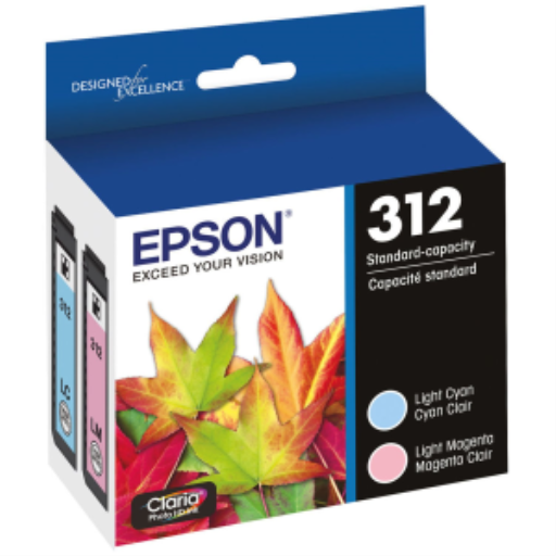 T312922S Epson 312 cartouche d'encre combinée cyan clair/magenta clair d'origine