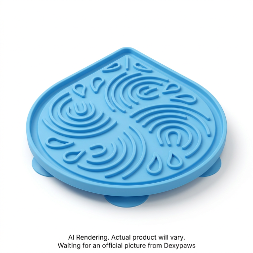 Sky Blue Dew Drop Enrichment Lick Mat (no spatula)
