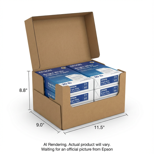 Epson Bright White Premium Paper, Letter 4 PackS45
