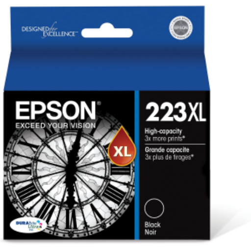 T223XL120 Epson 223 Durabrite Ultra Mono XL Black Original Ink Cartridge