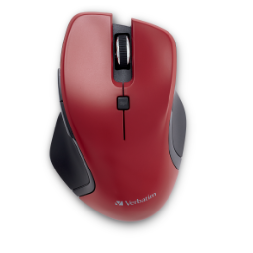 Souris sans fil Verbatim USB-C LED Bleue - Rouge