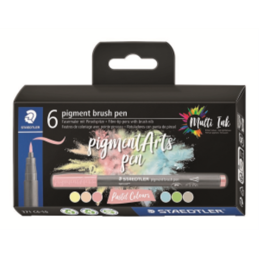 Stylo Pinceau Pigment Couleurs Pastel 6 pièces