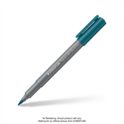 Pinceau-stylo pigmenté bleu pétrole