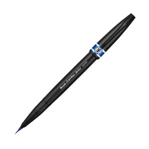 Pentel Arts Pinceau Sign Pen Artist, Pointe Pinceau Ultra Fine, Encre Bleue