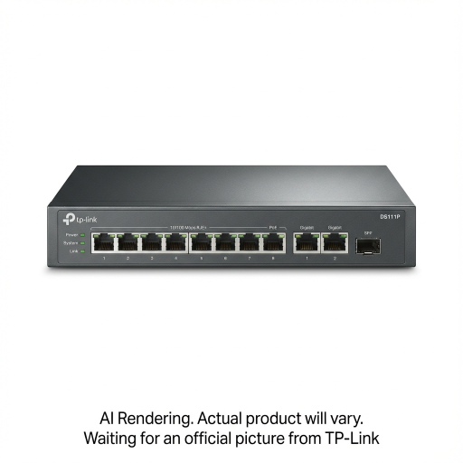 Omada 8-Port 10/100Mbps + 3-Port Gigabit Desktop Switch with 8-Port PoE+