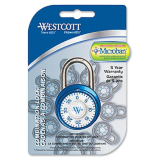 Combination Lock with Antimicrobial Protection - 4 Colours, 40mm/ 1-1/2” /
Cadenas à combinaison antimicrobien, 4 couleurs, 40mm/1-1/2 po