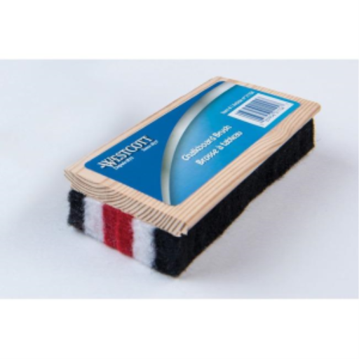 D0112 Brosse de tableau noir - Feutres rouge, blanc et bleu