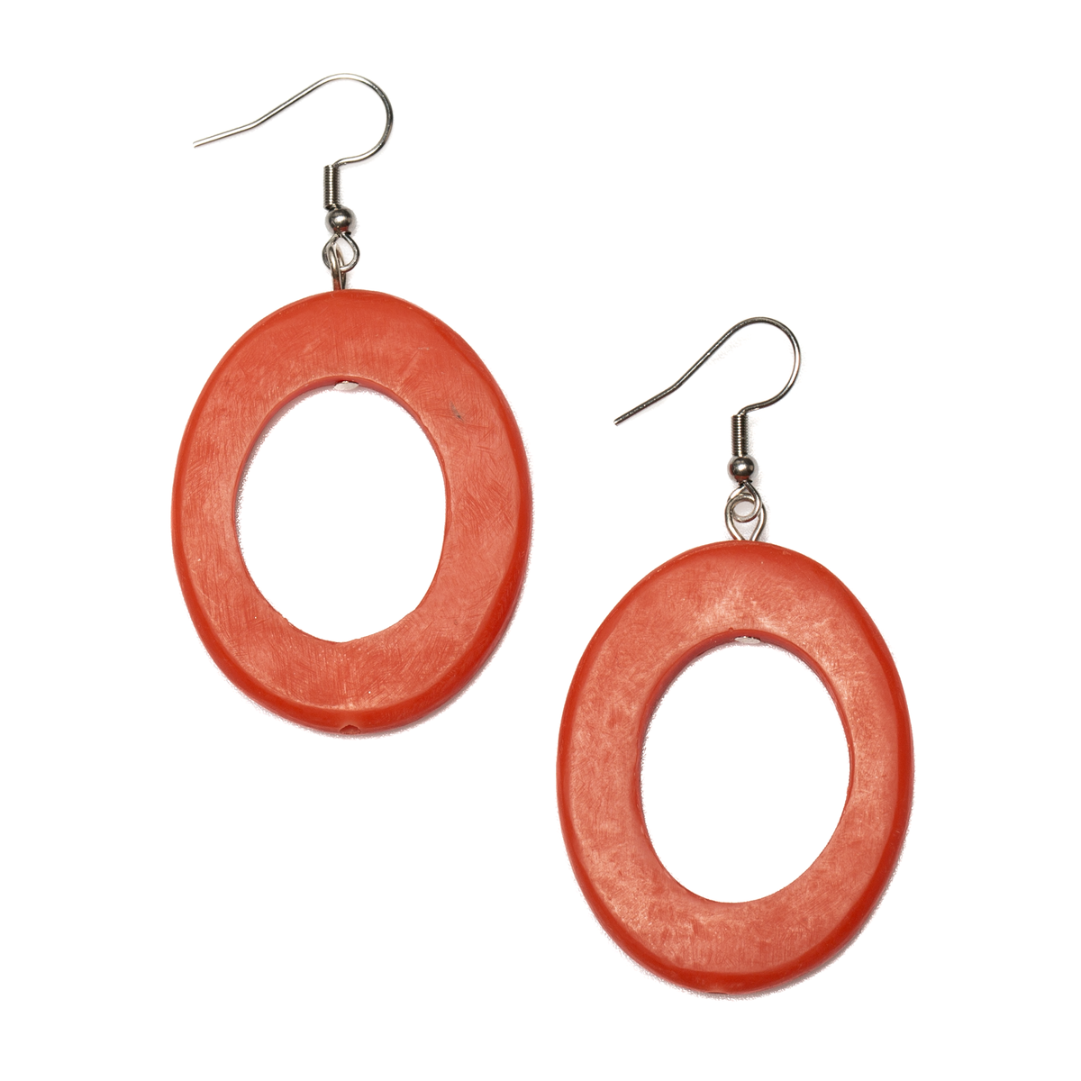 Boucles d'oreilles créoles en résine