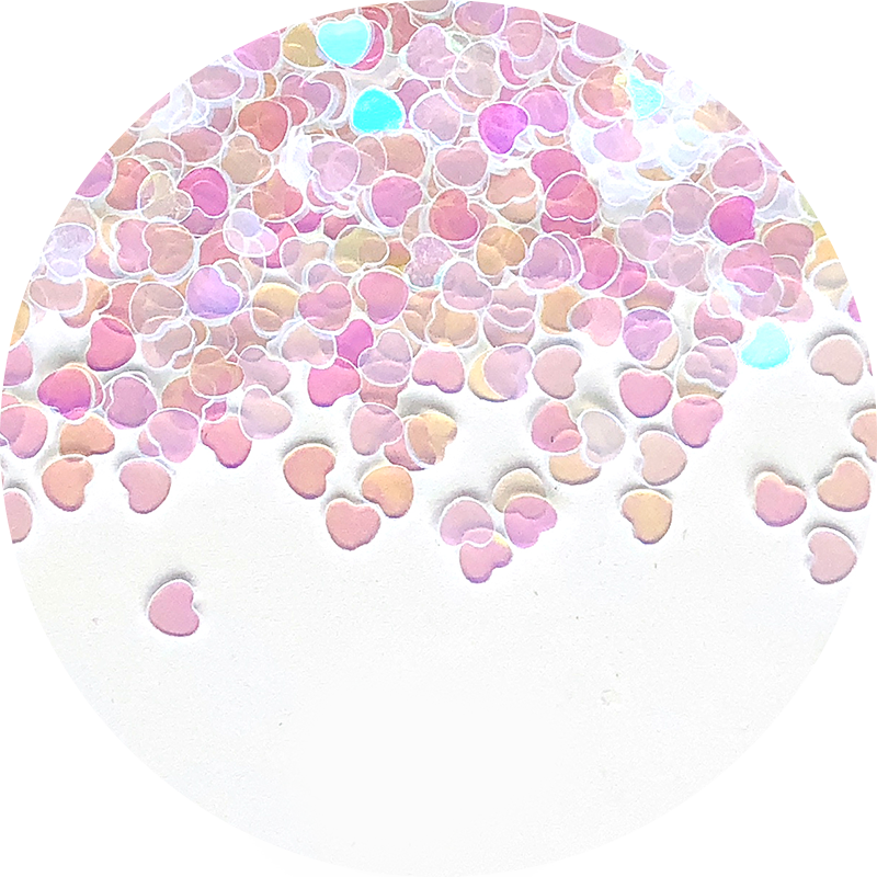 Paillettes Cœur Arc-en-ciel (Transparent)