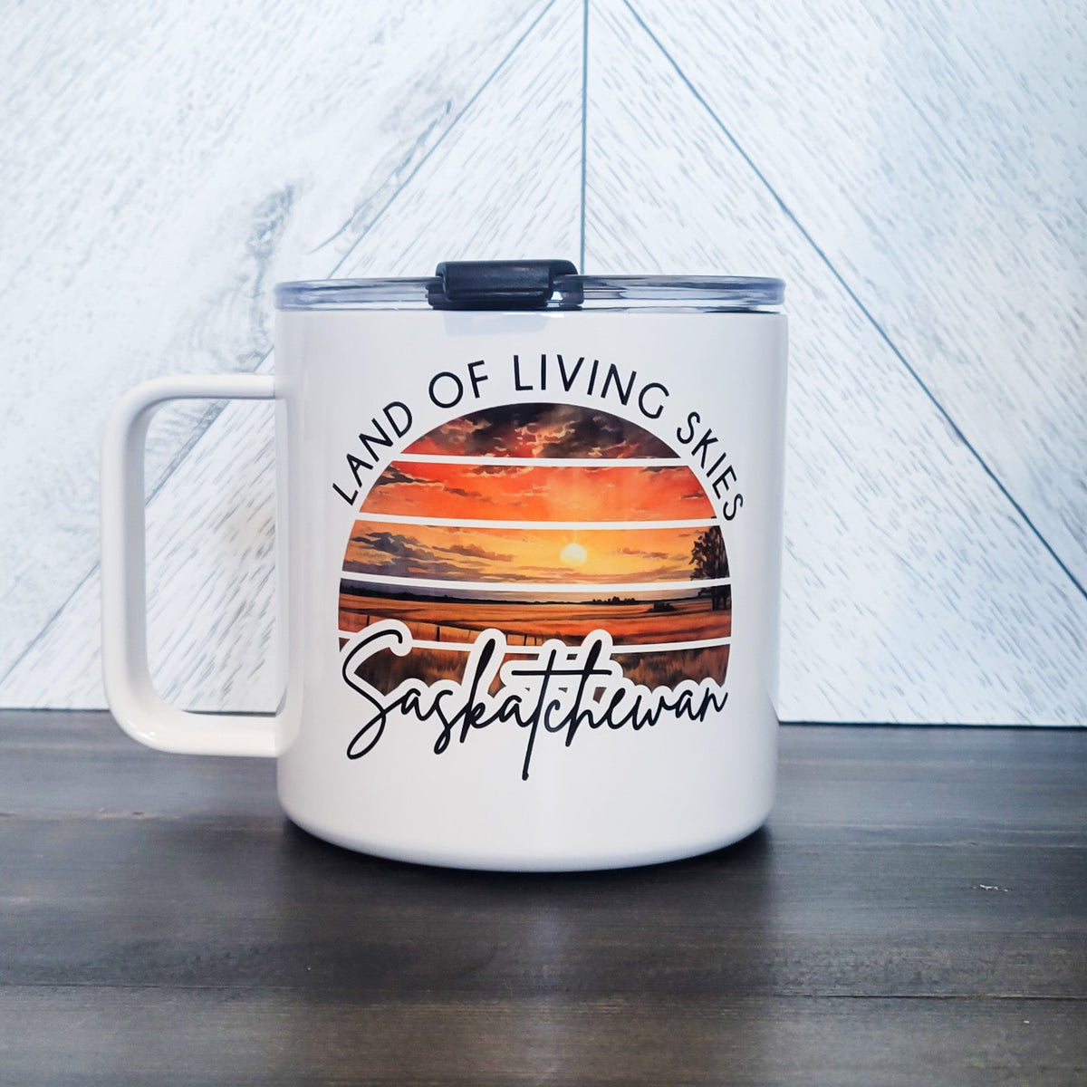 Tasse à café en acier inoxydable 17 oz - Ciel vivant au coucher du soleil