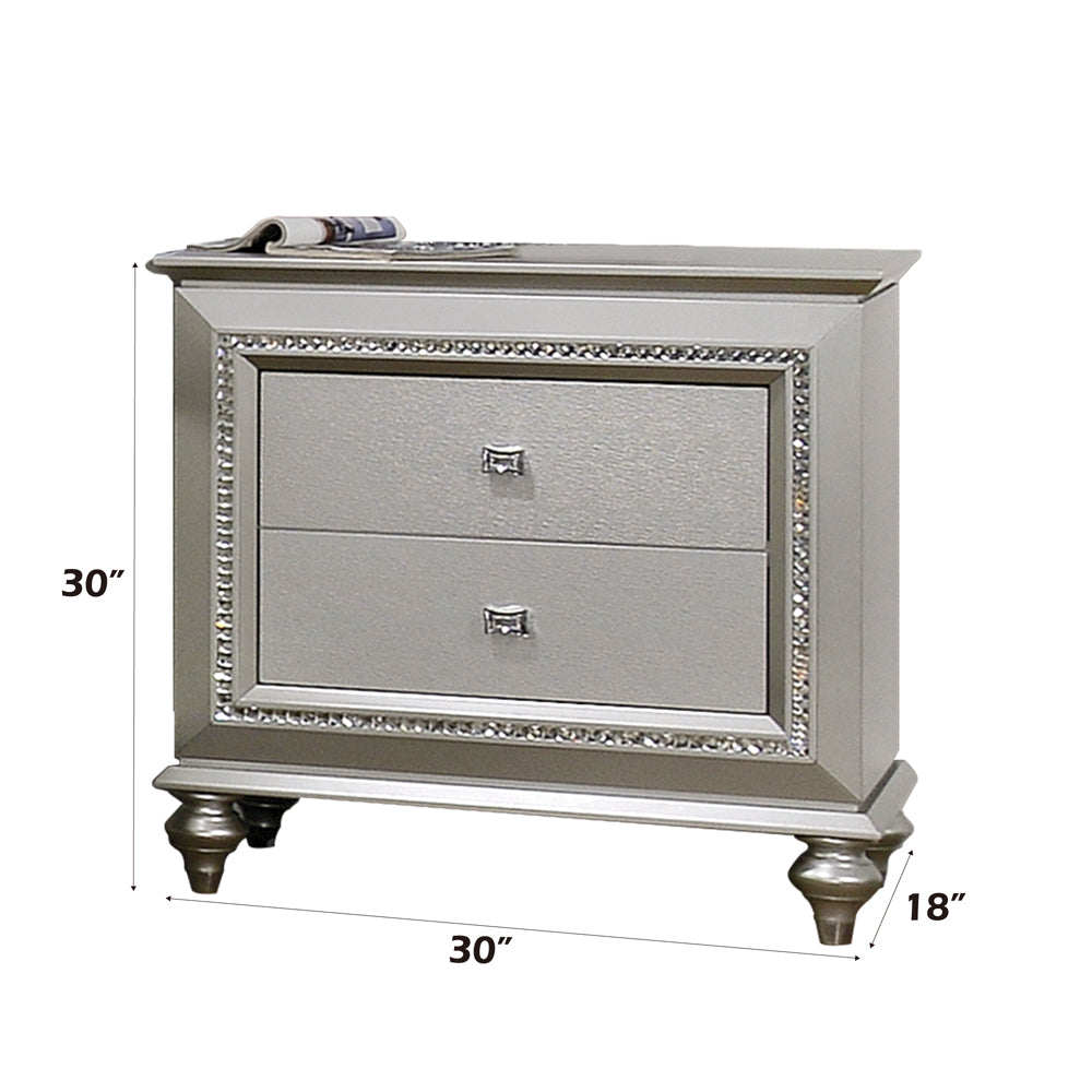 Table de chevet LED Muskan Glam - Champagne