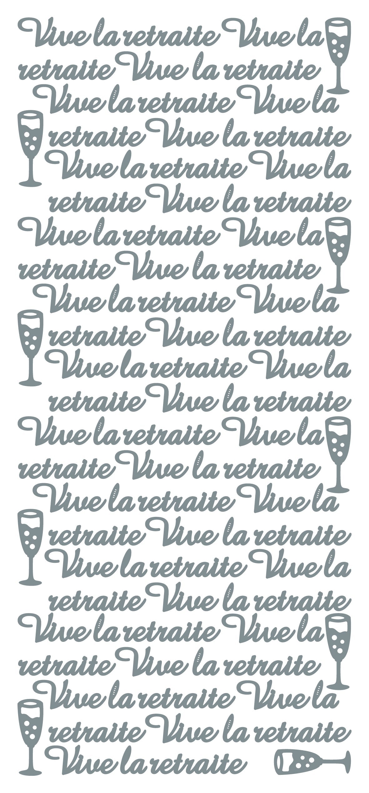 Autocollants à décoller - Vive la retraite