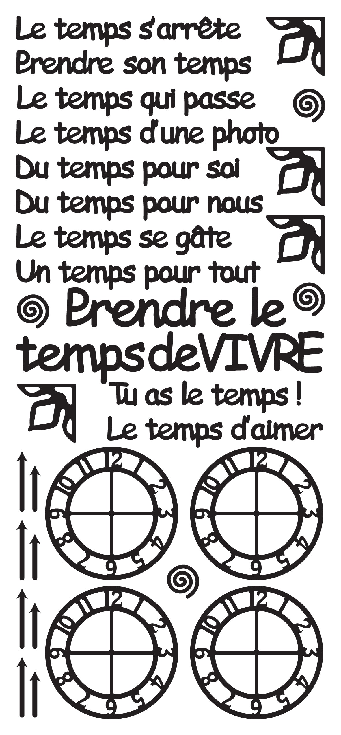Peel Off Stickers - Le temps s'arrete