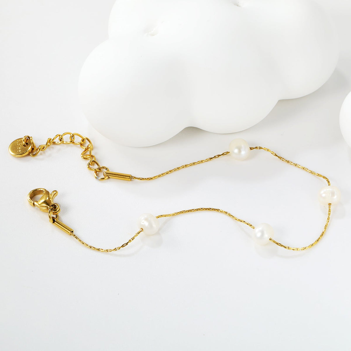 Golden Freshwater Pearl Bracelet Set
