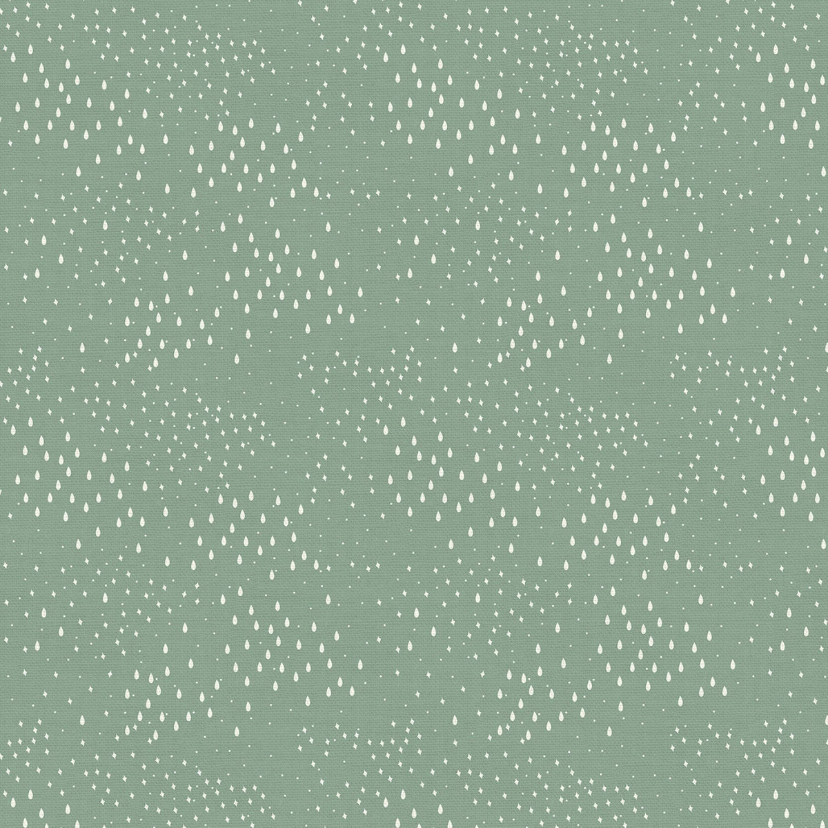 Sky Adventures Double Gauze - Starry Rain - Sage