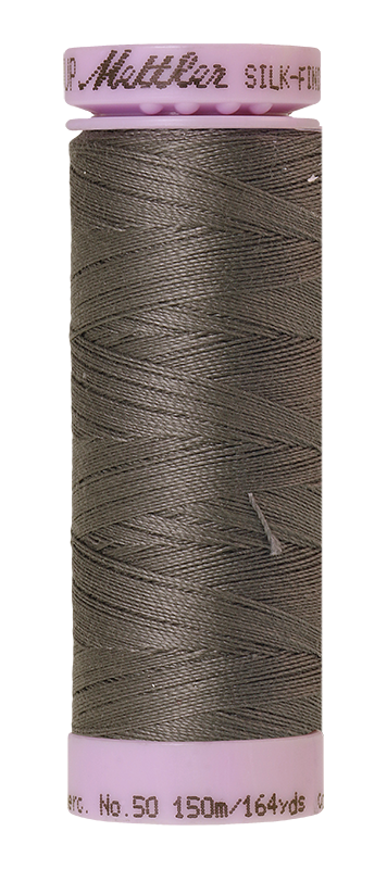 Fil de coton Mettler Silk-finish 50wt, 164 verges/150 m, couleur Old Tin