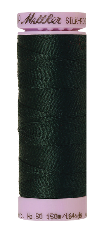 Mettler Fil de coton uni 50wt Silk-finish 164yd/150m Épinette Forêt