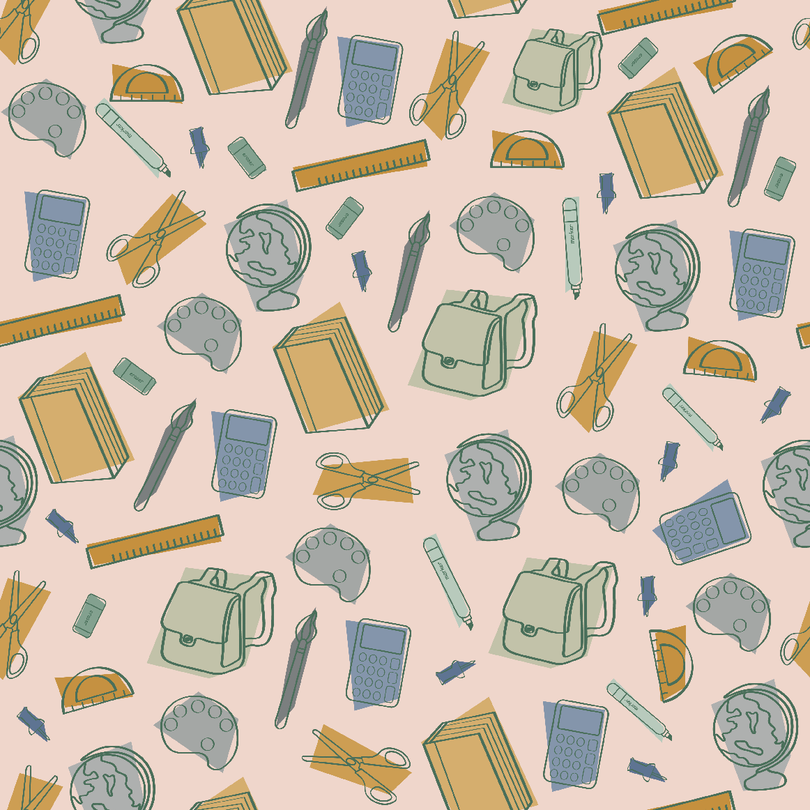 Flex thermocollant pour loisirs créatifs - Rentrée des classes - Fournitures scolaires à motif pastel