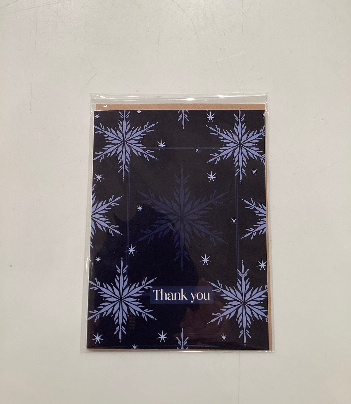 Carte de vœux Merci Flocon de Neige