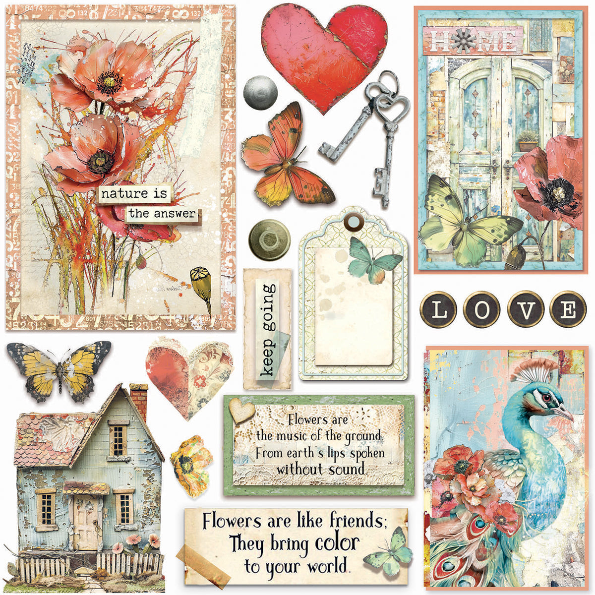 Vellum Majestic Dream Fussy Cut 6"x6" 6/Pkg