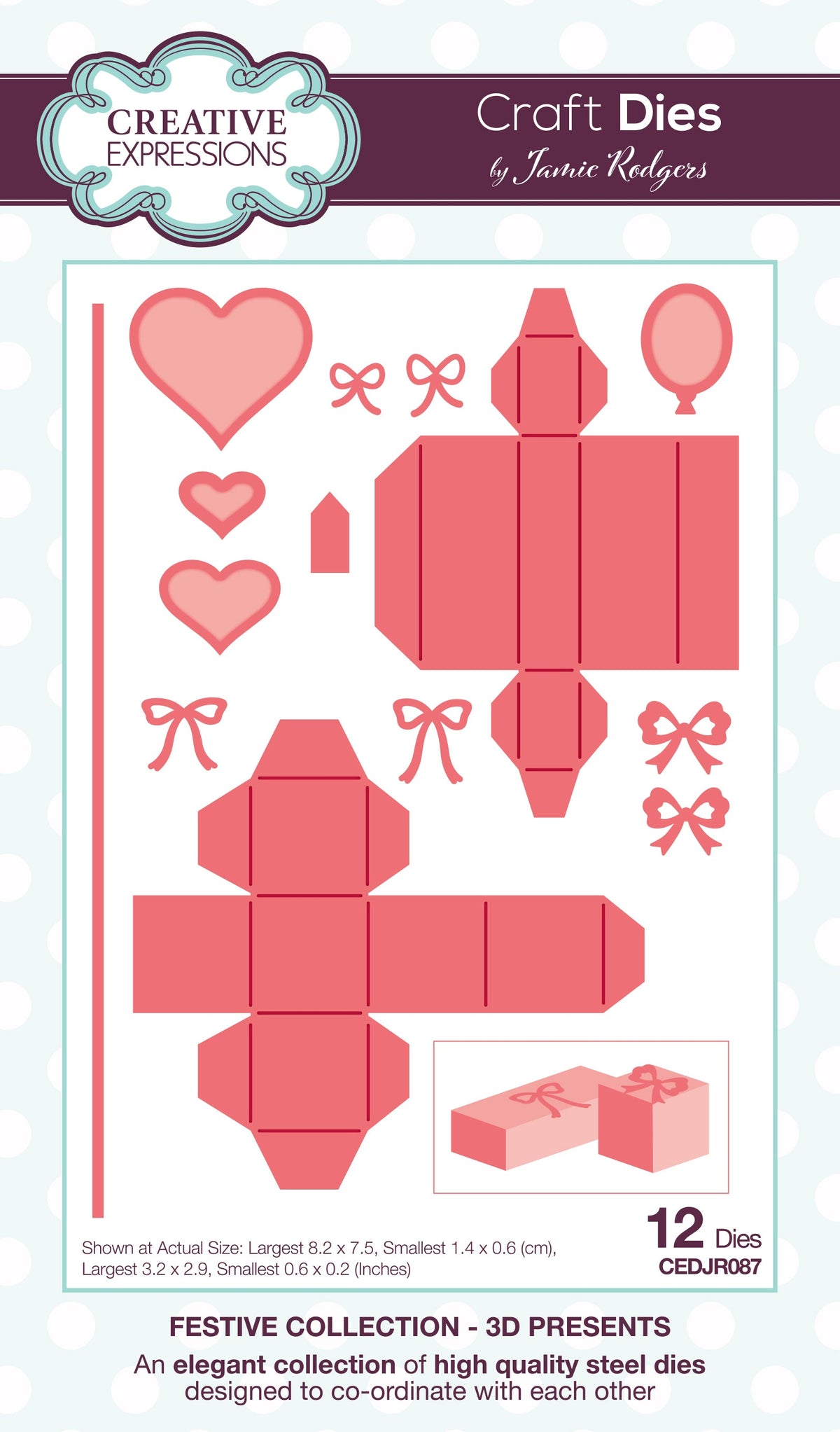 Matrices de découpe Creative Expressions Jamie Rodgers 3D Cadeaux