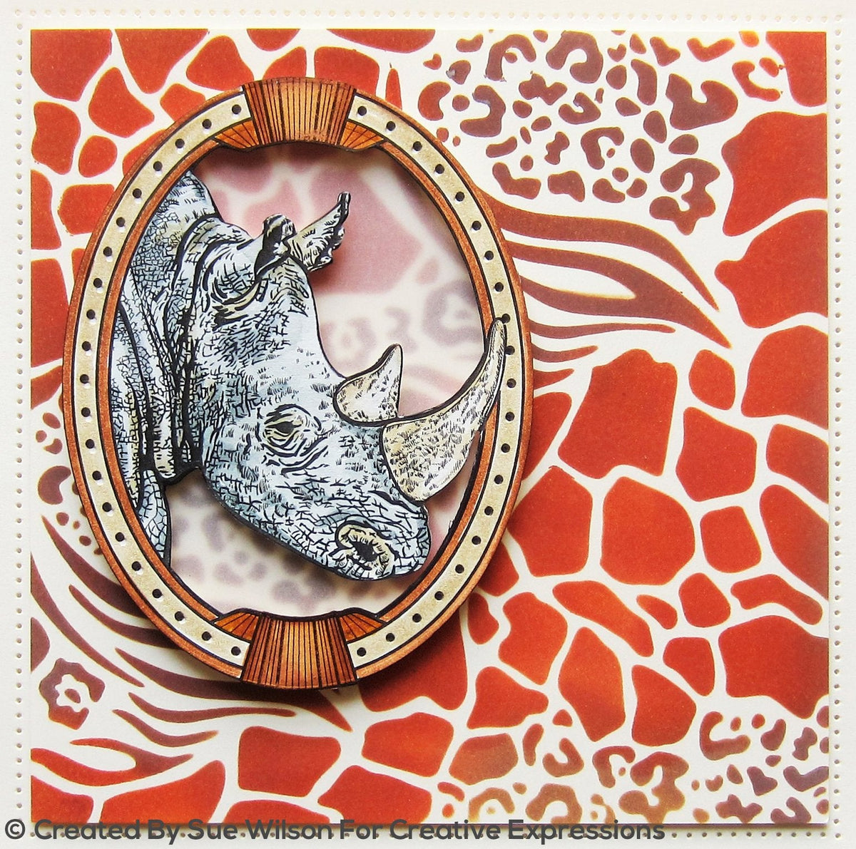 Pochoir Sue Wilson Animal Prints 7 po x 7 po