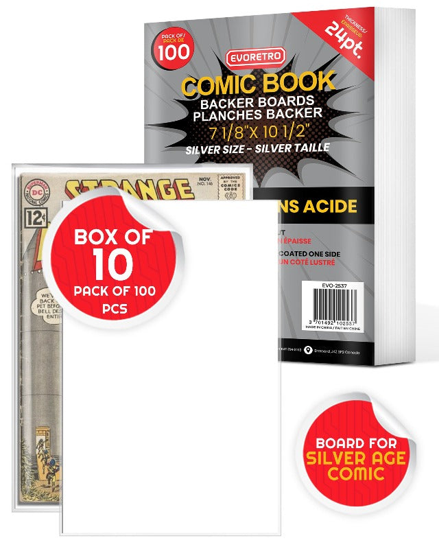 Plaques de renfort pour bandes dessinées Silver Age - Épaisseur 24PT