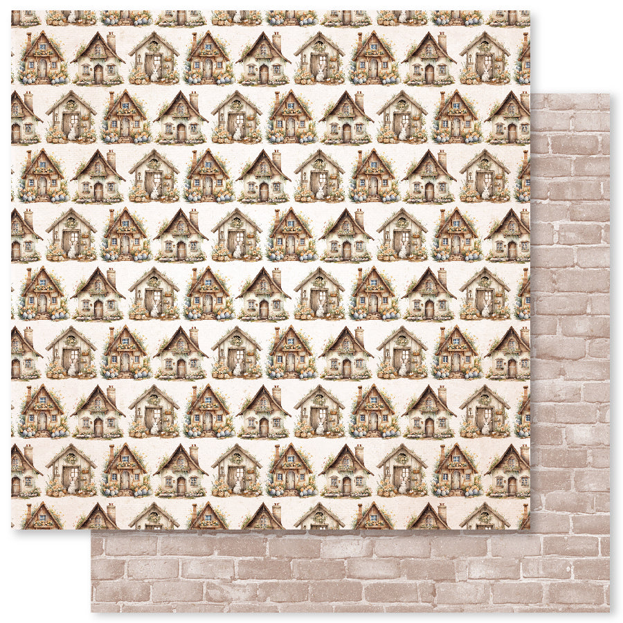 Papiers de Base D Pâques Village 30,5 x 30,5 cm (Paquet de 12) 34053