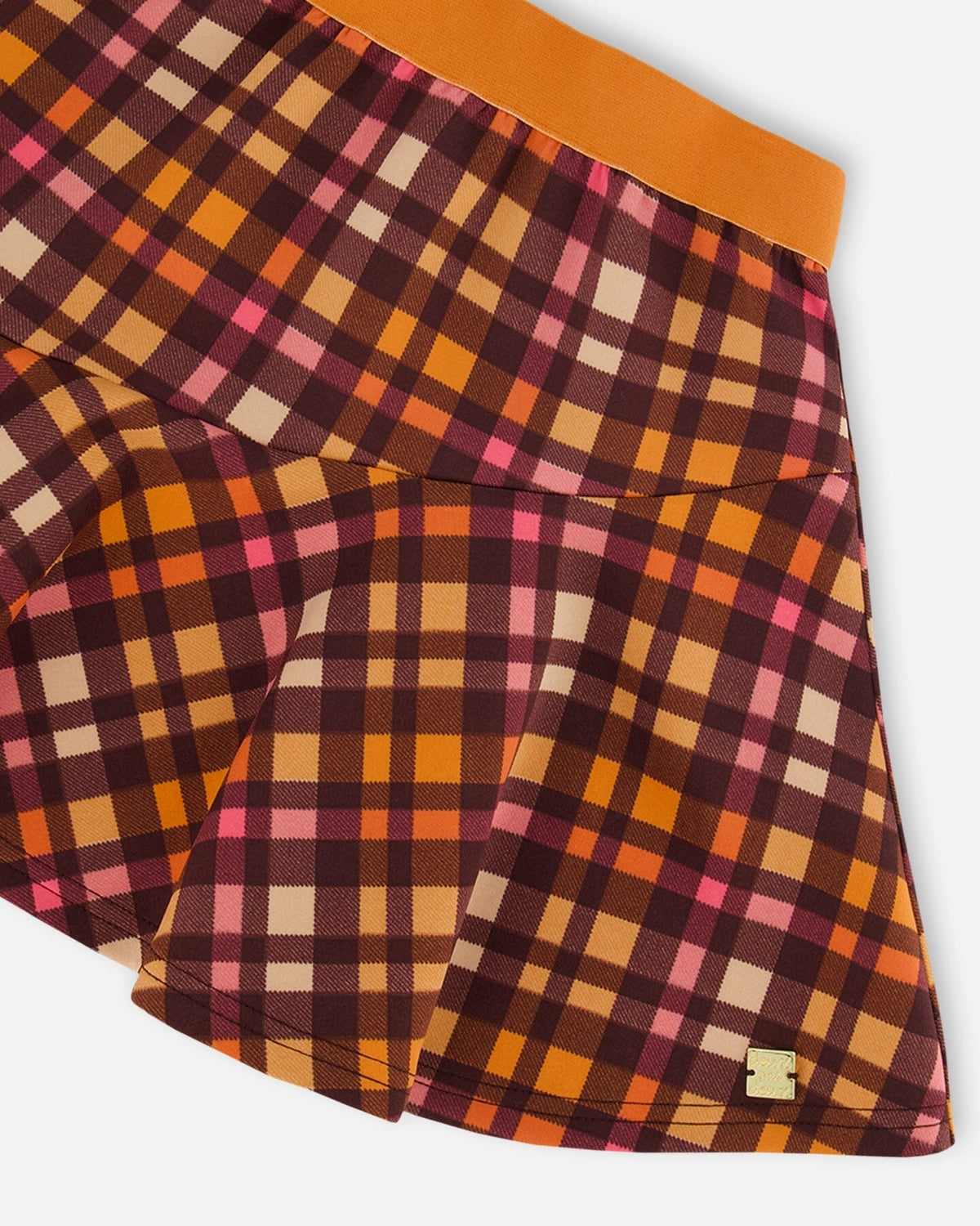 Jupe Milano Plaid Magenta et Marron
