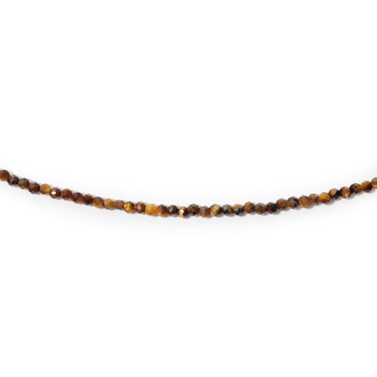 Tiger Eye Bead Necklace - 2-3mm