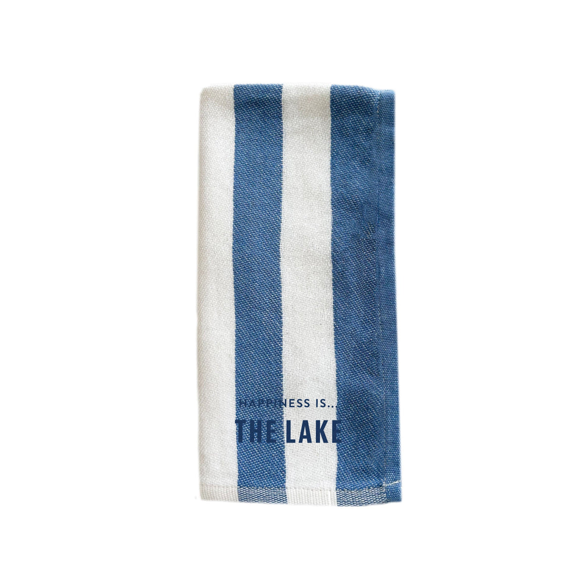 Napkin: Lake, Blue Stripe