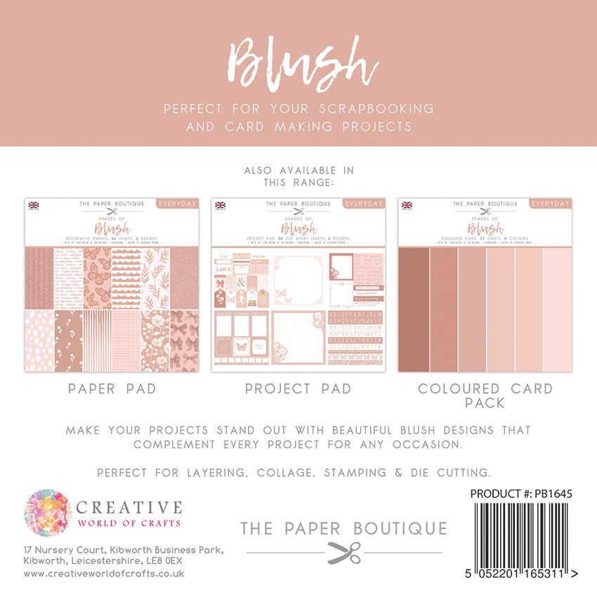 The Paper Boutique Quotidien - Nuances De - Rose Fard Bloc 20 x 20 cm