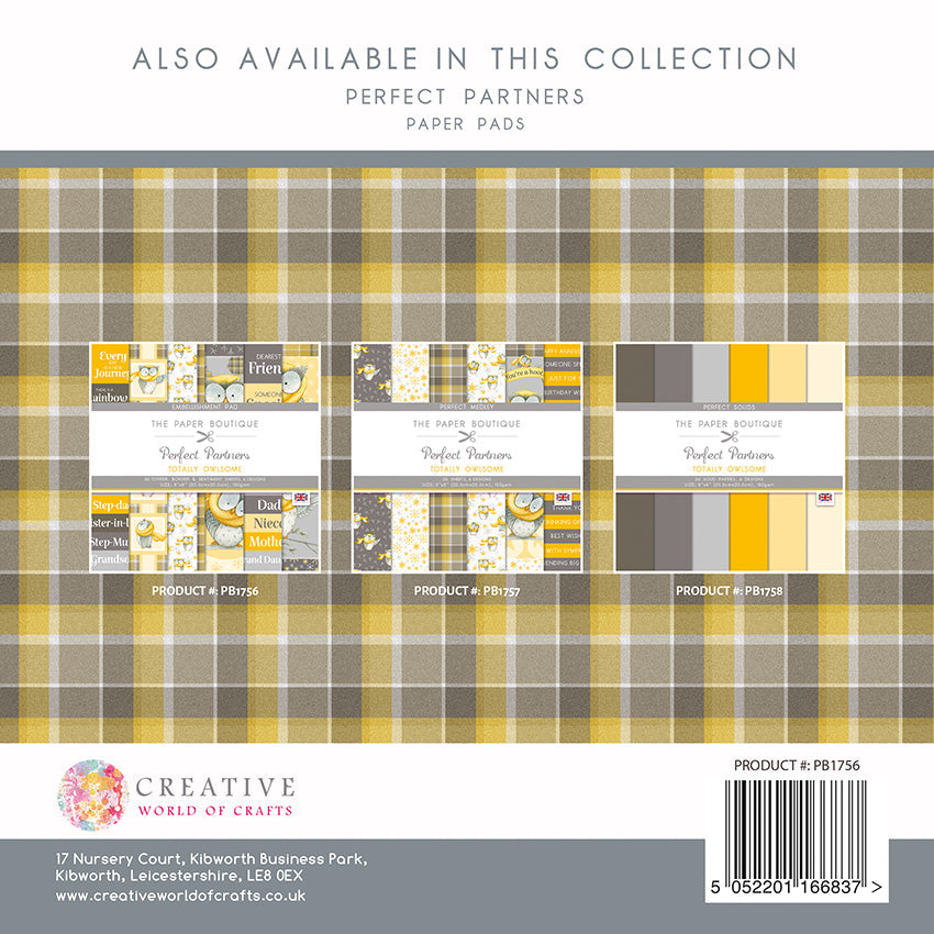 The Paper Boutique Perfect Partners Chouette alors 20,3 cm x 20,3 cm Embellissements