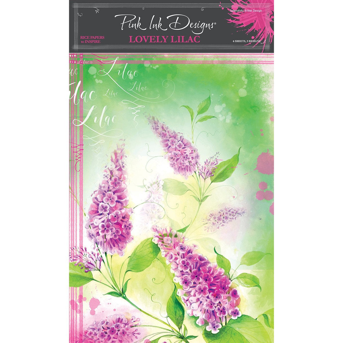 Joli papier de riz A4 Lilas
