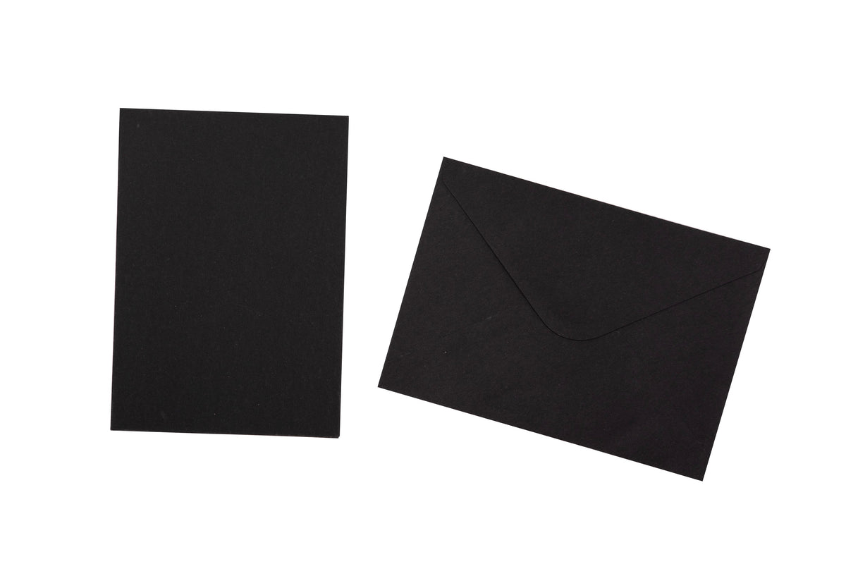 Cartes et Enveloppes SL Noires A6 Consommables 20 pièces