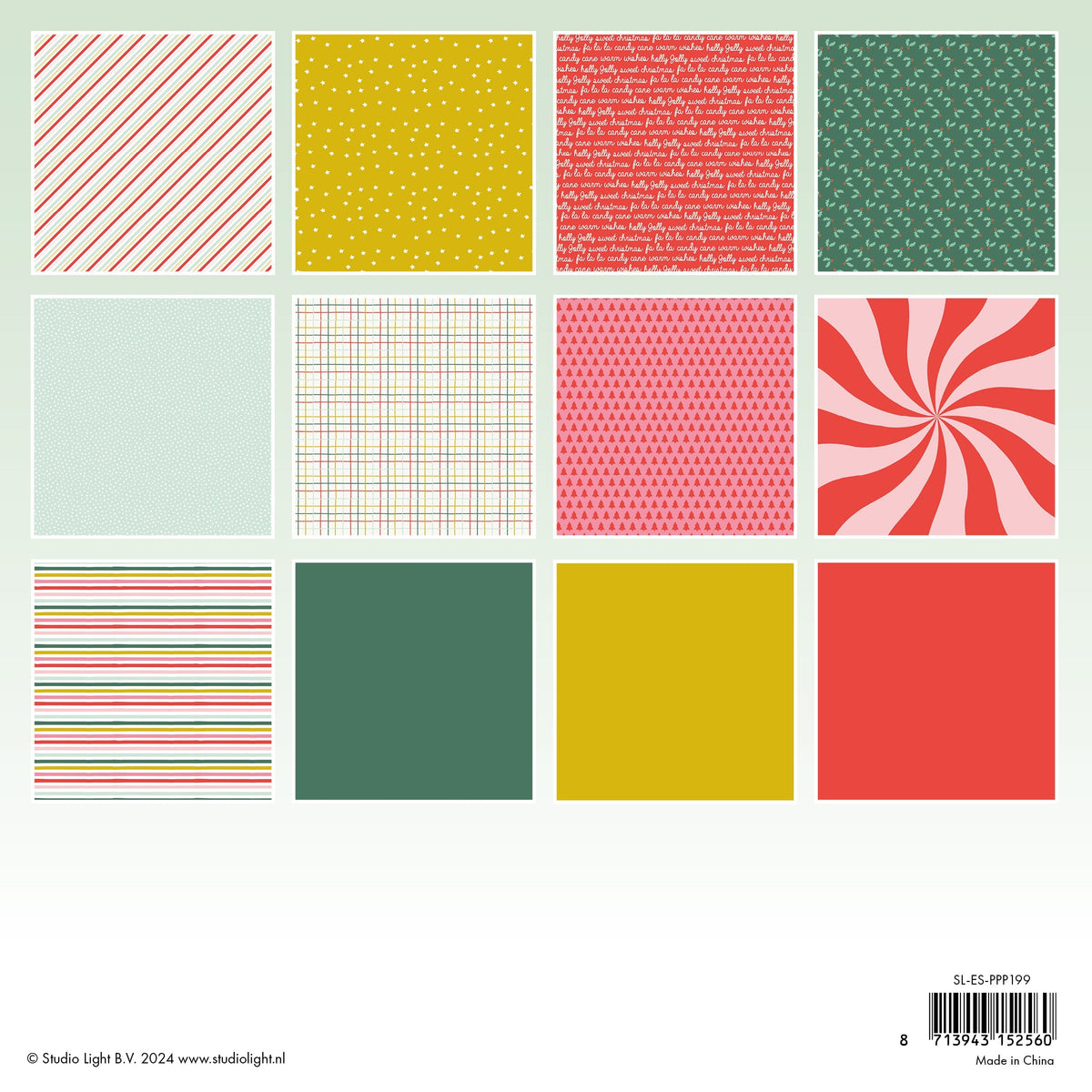 Bloc de papier à motifs SL Sweet Christmas Essentials 36 feuilles