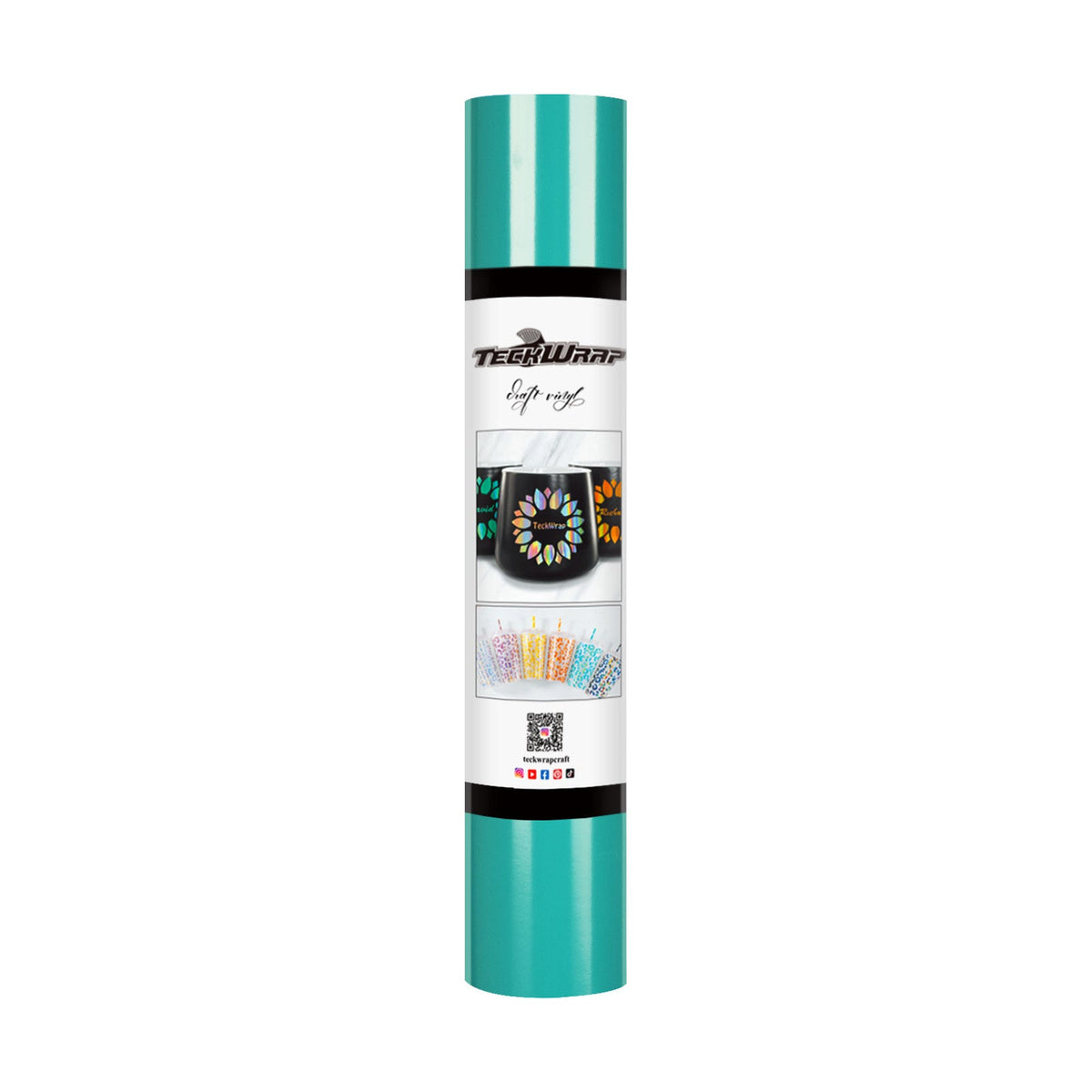 TeckWrap New Glossy Adhesive Vinyl - Turqoise | Easy-to-Peel & Strong Adhesive