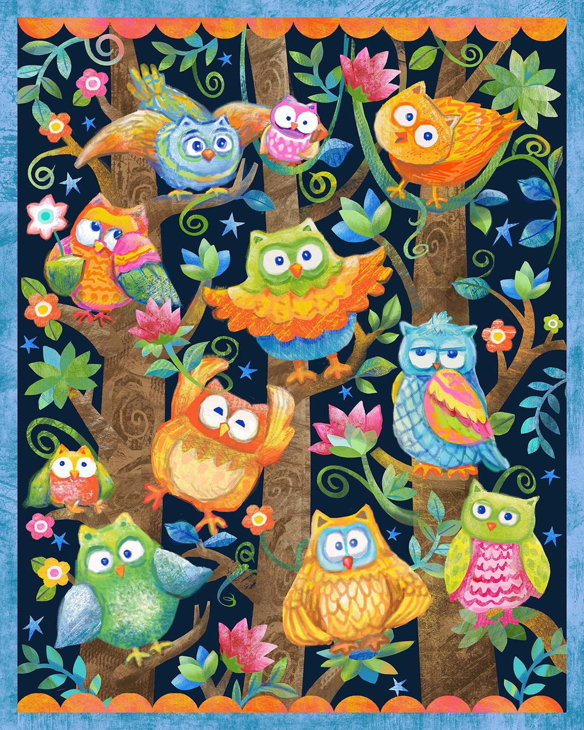 Wee Ones Owls and Jungle Party Panel