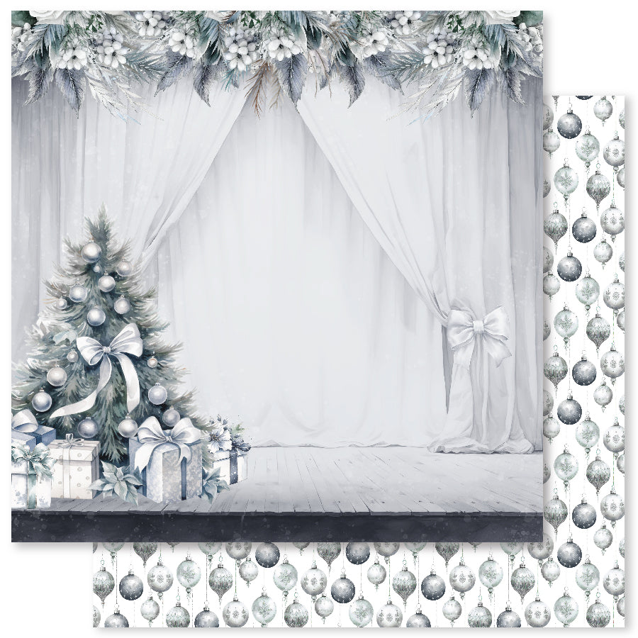 White Christmas Papier 30x30 cm (Paquet de 12) 32898