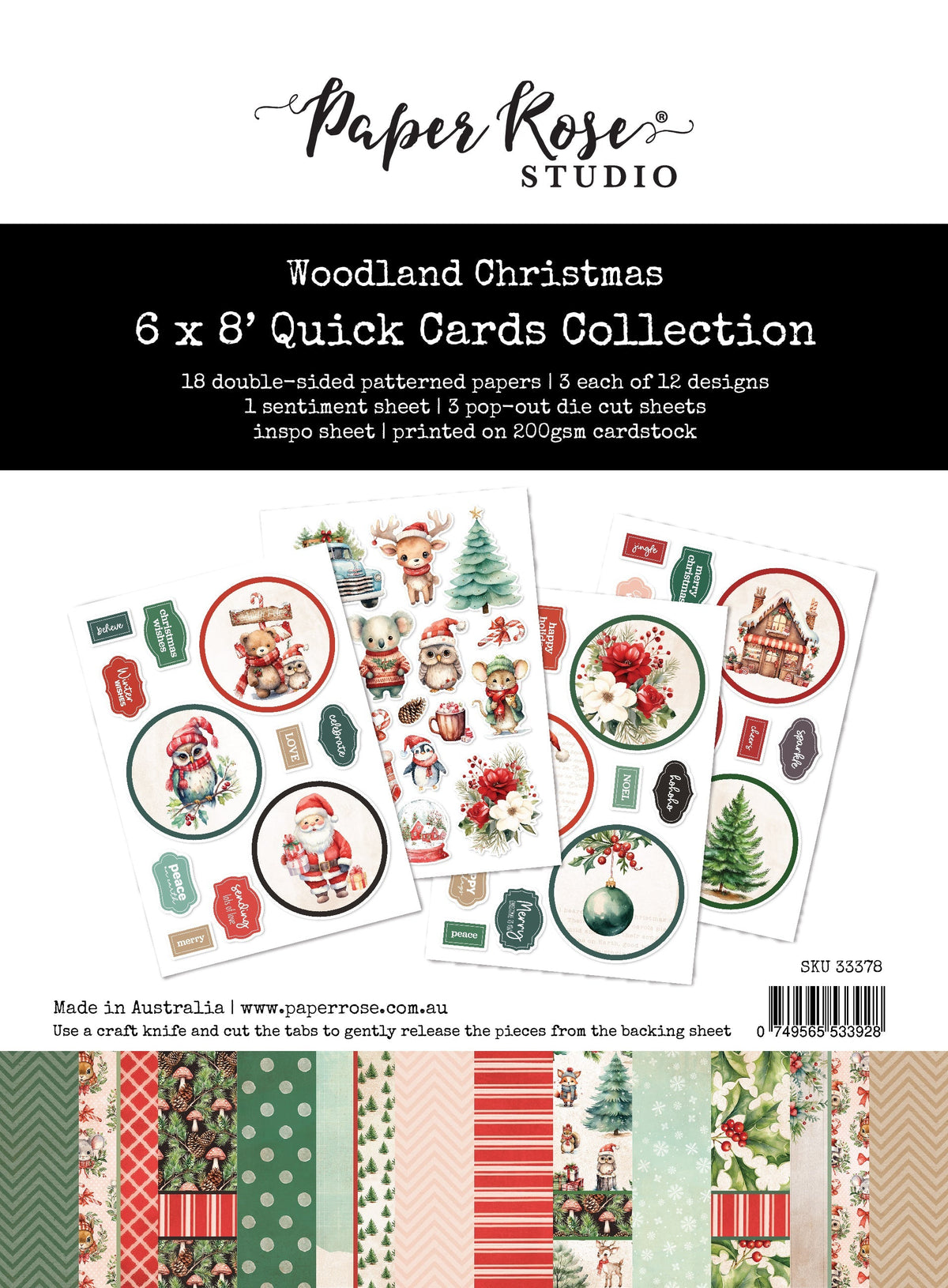 Collection de cartes rapides Noël en Forêt 15x20cm 33378