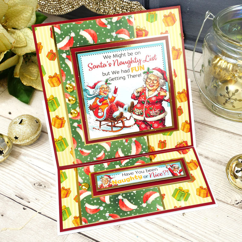 Christmas Crackers Topper Sheet - Naughty or Nice