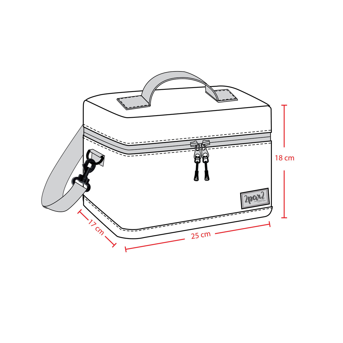 Lunch Box Blue Dinosaur Print