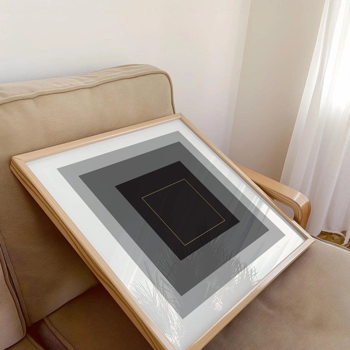 Josef Albers Inspired Homage to the Square Giclee Print: Mid-Century Modern Art (1x1)