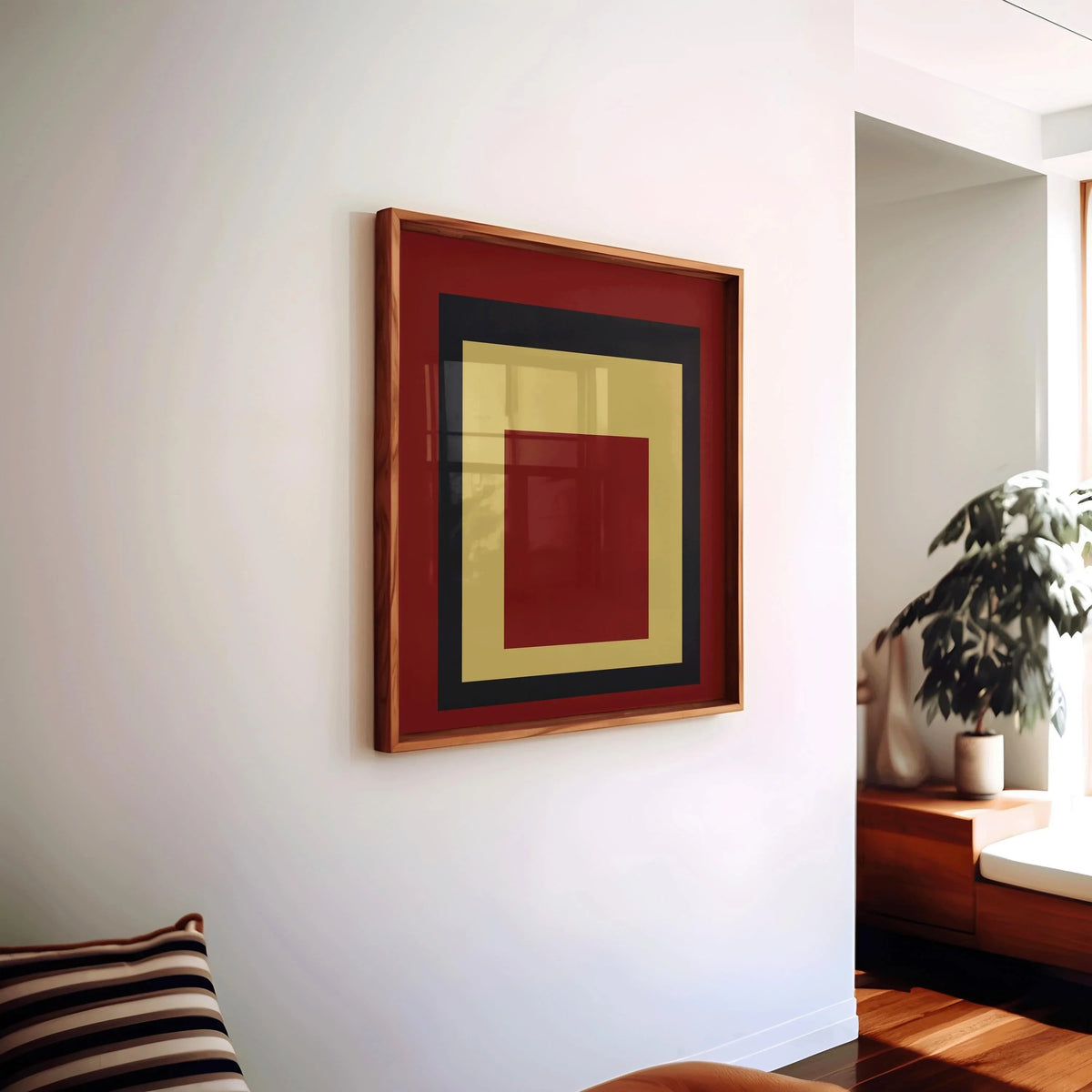 Josef Albers inspired 'Uber Alles' Giclee Print: Mid-Century Modern Homage to the Square