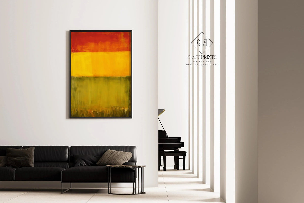 After Mark Rothko - Green Yellow Red (Colour Field: AI) | Modern Abstract Art (Available handframed or unframed)