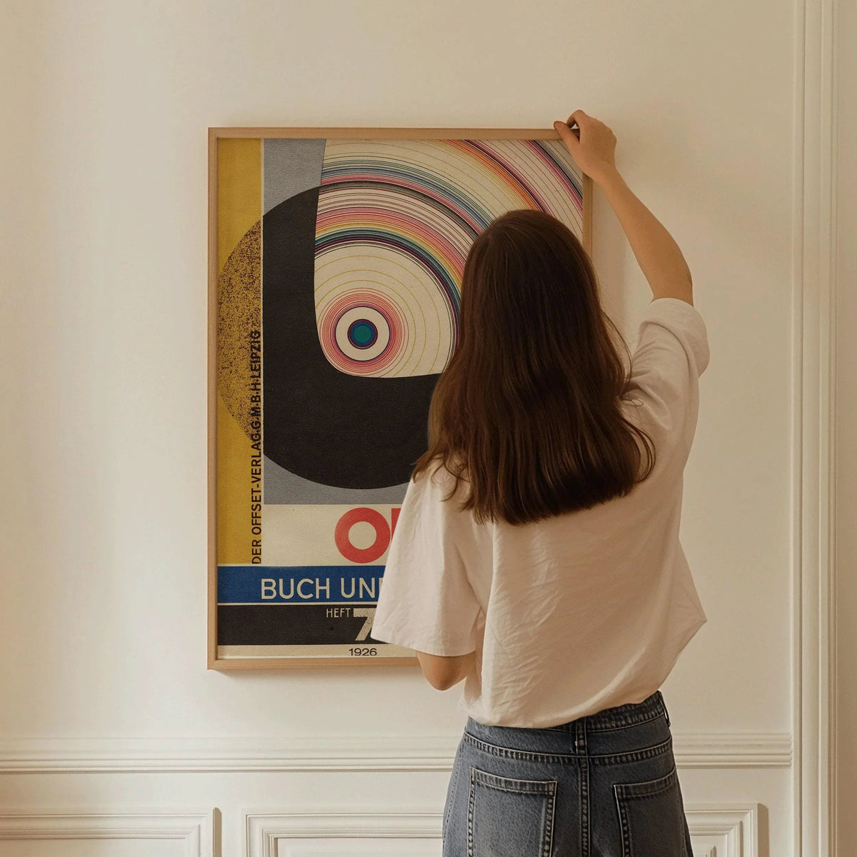 Impression d'art de couverture de magazine Bauhaus : Joost Schmidt Mid-Century Modern