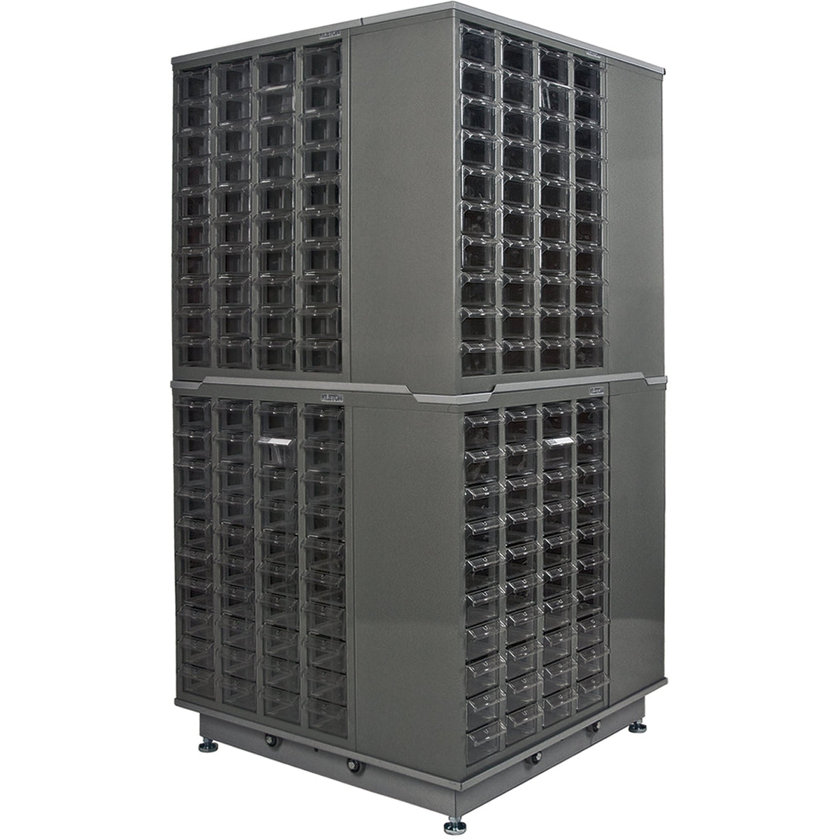 KPC-600 Parts Cabinet, Galvanized Steel, 40 Drawers, 18-3/10" x 8-7/10" x 25-3/10", Grey